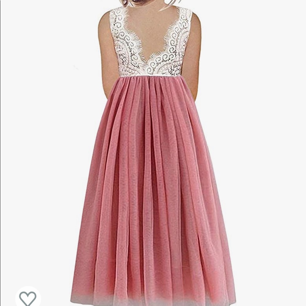 Dusty pink toddler maxi dress